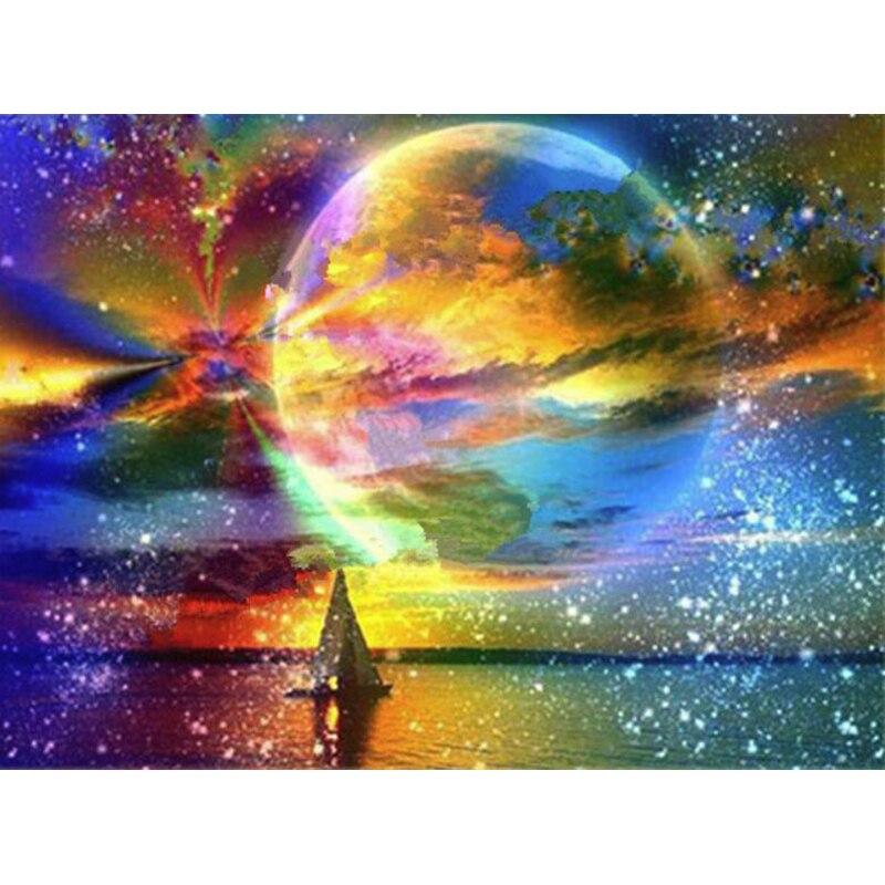 DIY Starry Sky 5D Diamond Painting Full Round Drill  Diamond Embroidery Cross Stitch Kits Mosaic Home Decor Wall Art Decor