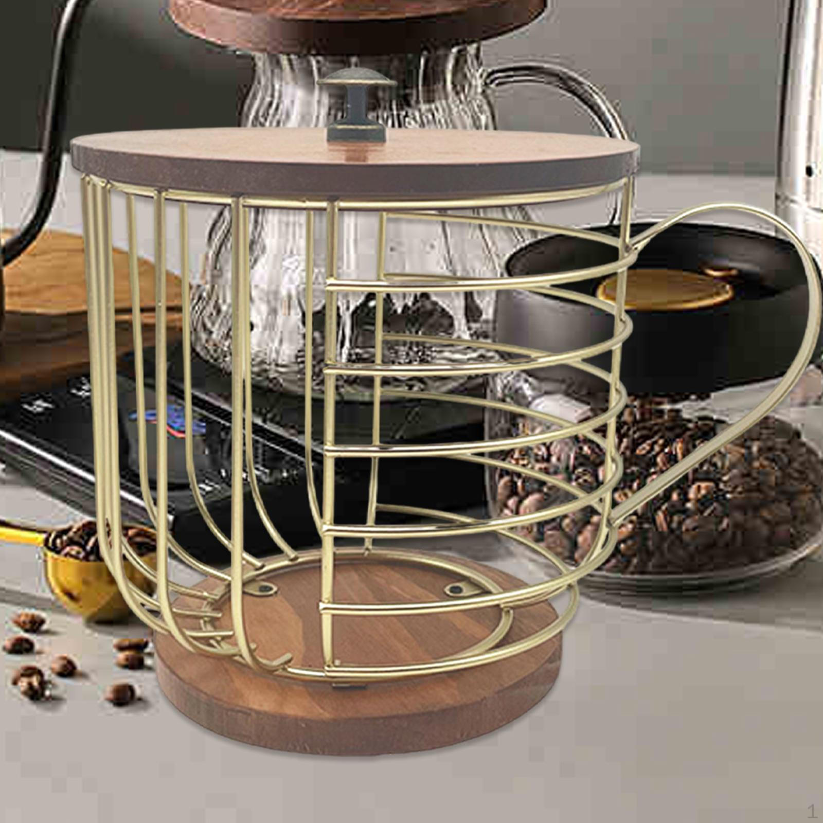 

Корзина для кофейных стручков, капсульная чашка для хранения, большая емкость для кухни, семьи With Lid