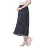 Blue Lahriya Printed Midi Pleated Skirt Set Indian Women Casual Wear Skirt Dress