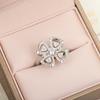 New Hot Brand Vintage Full Diamond Women's Rings Luxury Jewelry For Women Designer Rings Fashion Pure 925 Silver Flower Rings