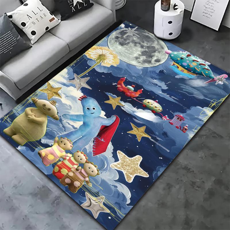 Night Garden Carpet Rug for Living Room Bedroom Home Sofa Decoration,Kids play Nonslip Floor Mat