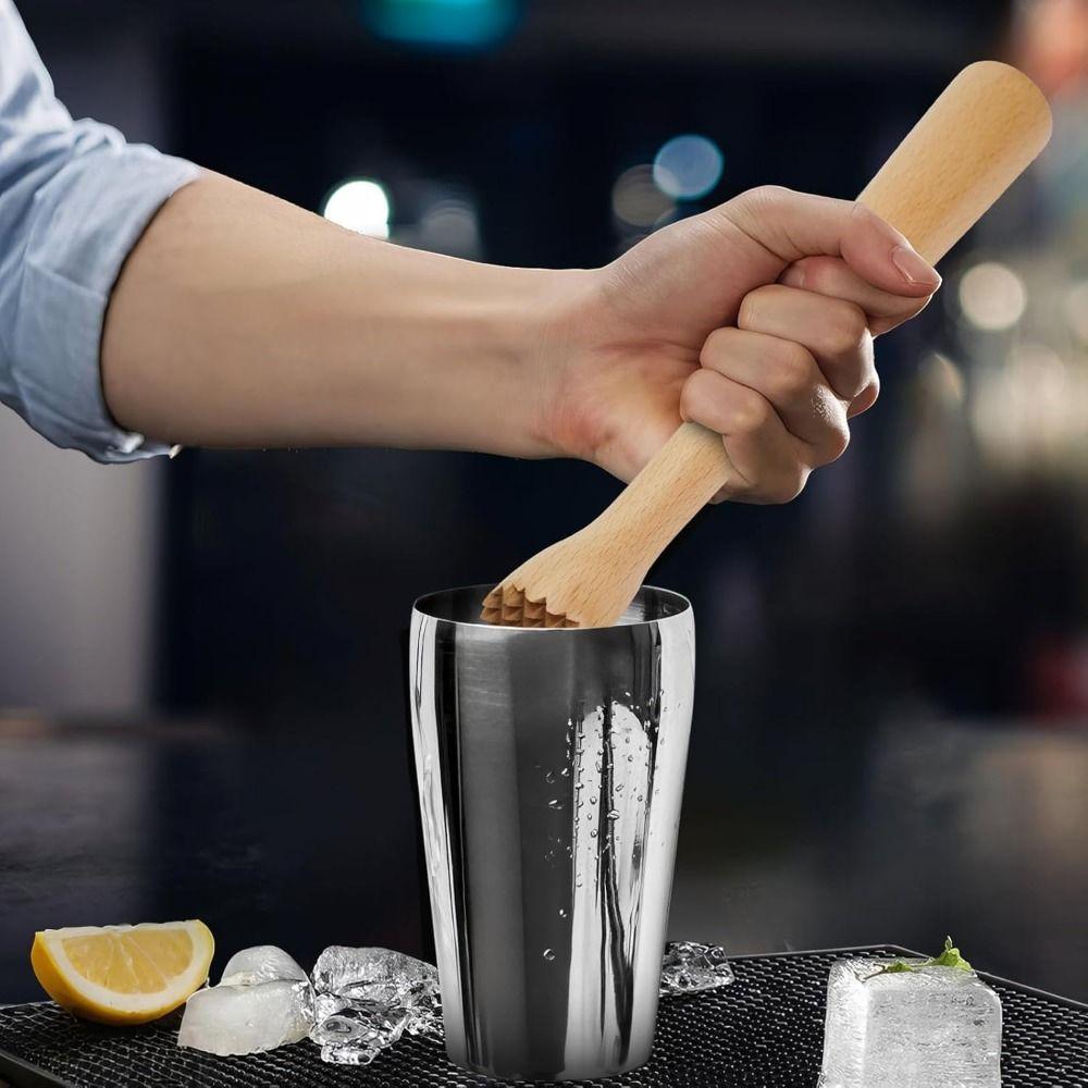 Robuster Buchenholz-Muddler Stabiler Eiscrusher Bar-Muddler Werkzeug Getränke-Muddler Küchenstampfer