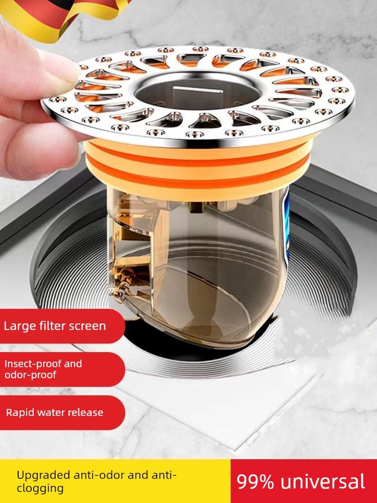 Floor Drain Deodorizer Filter Net Cover Universal for Bathroom Sewer Anti-Odor Device Bathroom Insect Prevention