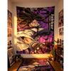 1 Pc Jujutsu Kaisen Anime Tapestry Wall Hang Backdrop Cloth For Living Room Bedroom Cool Purple Aesthetic Manga Style Decor