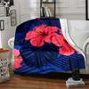 1pc Tropical Flowers Blanket Warm, Cozy, And Soft, Suitable for Sofas, Beds, Cars, And Office Use.Perfect for Camping And Travel, Making It a Great Gi