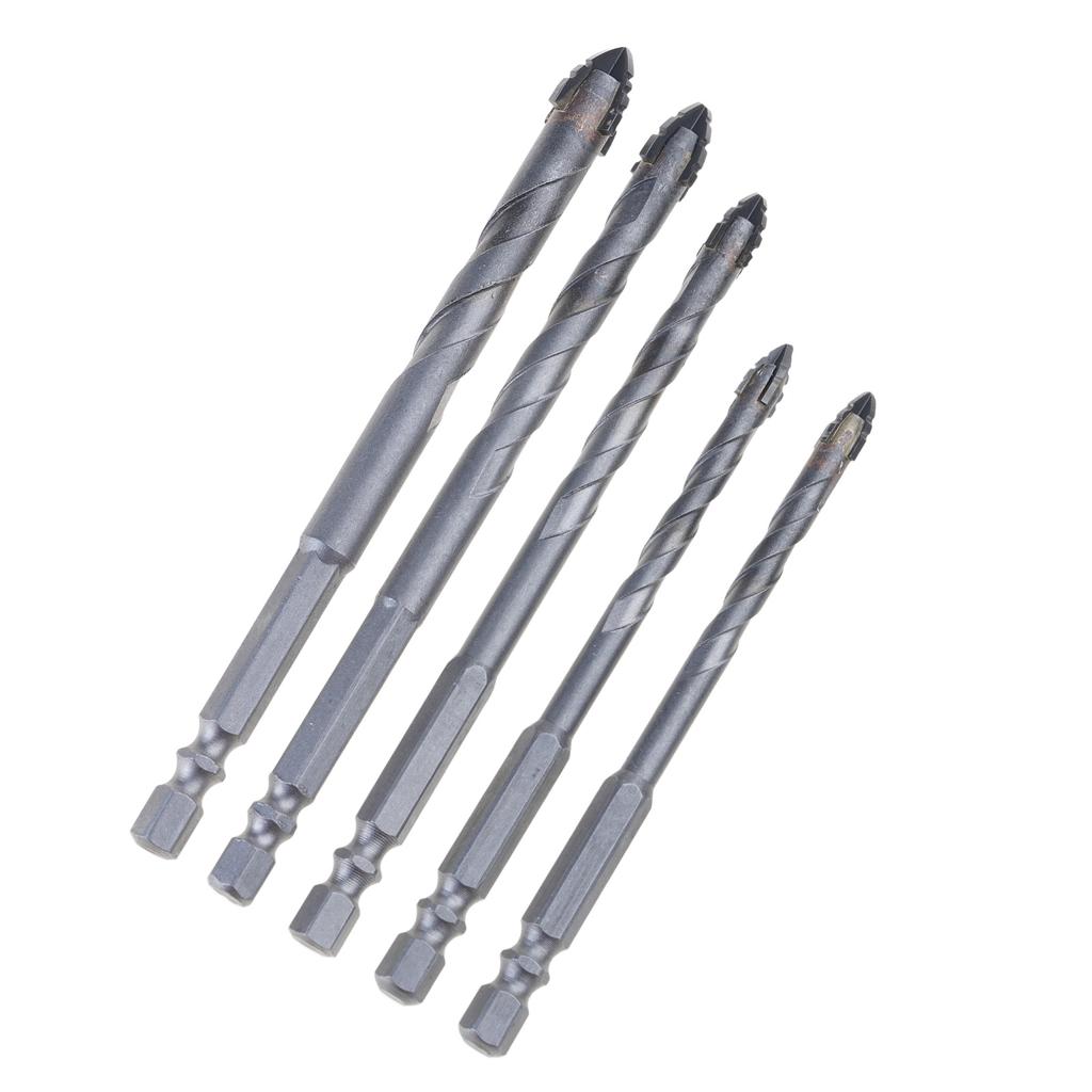 4/5Pcs Eccentric Drill Bits Four Edge Eccentric Twist Drill Bit Set High Hardness Bevel Tip Serrated Drill Bits