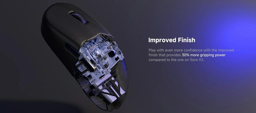 Ten Air Black Wireless Gaming Polling Maximum Authorized Japanese Distributor Mouse, Ultra-lightweight, 8,000Hz Rate, 30,000 DPI, HyperClick,