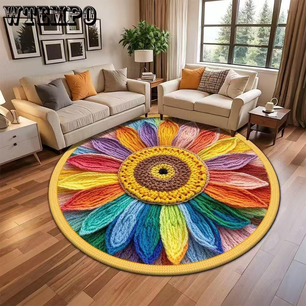 3D Floral Carpet Living Room Bedroom Floor Mat Easy To Wash and Maintain Anti Slip and Beautiful Floor Mat