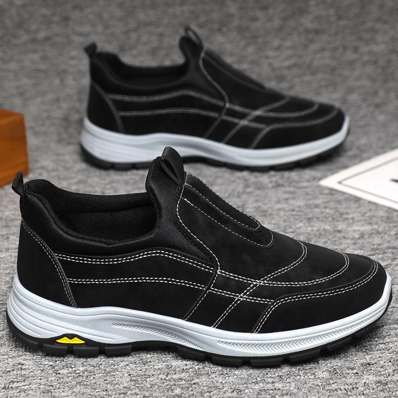 Spring and Autumn New Outdoor Leisure Sports Elderly Walking Shoes Men's Mountaineering Running Shoes Trendy and Fashion