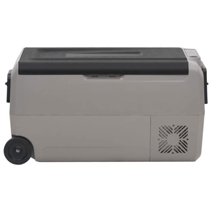 VidaXL Cooler with Wheel and Handle Black and Gray 50 L PP and PE, Electric Cooler, Compressor Refrigerator, Cooler 51785