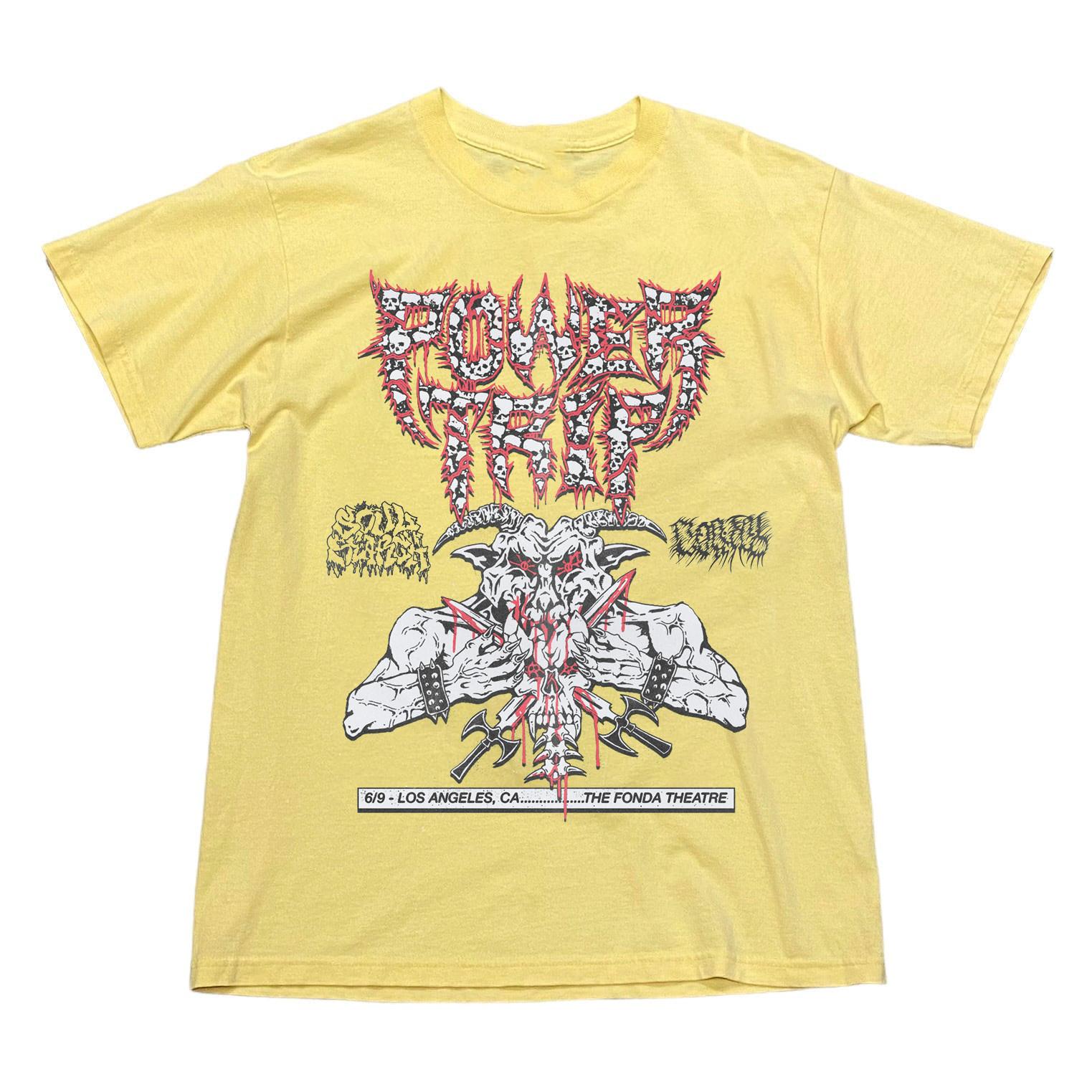 New Power Trip Tour 2026 Collection Band Tour Gift For Fan Yellow T-shirt BM220 S