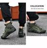 Men's Breathable Flyknit Hiking Shoes - Non-slip, Wear-resistant, Quick-drying, Mid-top Canyoning and Trekking Shoes