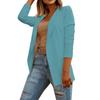 Womens Slim Fit Solid Color Blazer Jacket Casual Office Wear Lightweight Long Sleeve