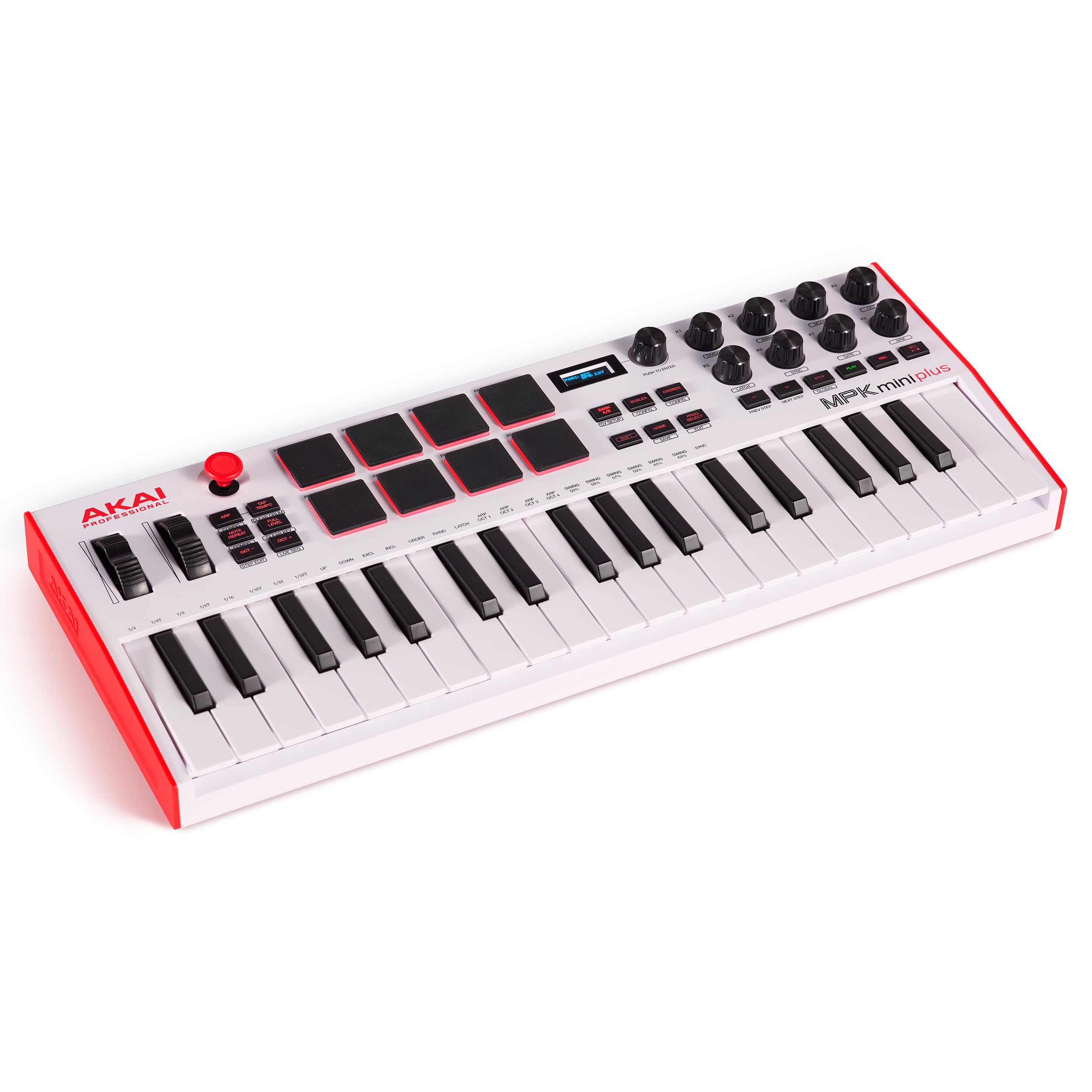 

Akai Professional MPK Mini Plus 37-клавишный USB MIDI-клавиатурный контроллер с пэдами MPC, CV/Gate, MIDI DAW-контролем, встроенным пошаговым секвенсором, музыка