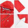 Red Waterproof Hooded Jacket Women Fashion Casual Coat Waist Drawstring Tie Zipper Switch Blue Green Yellow Black Windbreaker