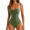 Women's Color-blocked Backless One-piece Swimsuit