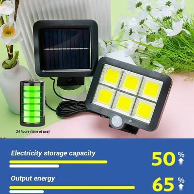 Solar Lights Outdoor 100/120/128COB Split Wall Lamp 3 Modes Waterproof Motion Sensor Street Light For Home Garden Landscape