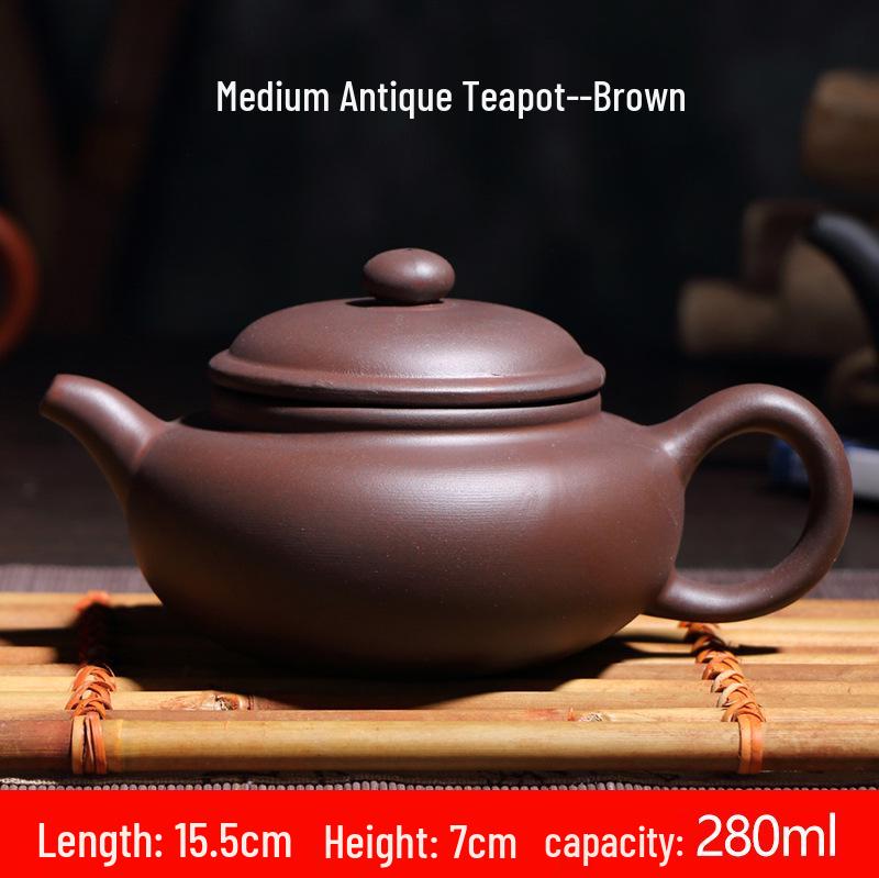 Yixing Zisha Zhuni Teapot Set with Tea Infuser – Available in 170ml, 280ml, 450ml, and 580ml Sizes