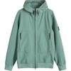 Badge Hooded Zip Long Sleeve Jacket Men Jackets Green 8115Q0322-V0055