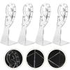 4 Pcs Retail Display Holders Ear-shaped Jewelry Rack Show Earring Hanger Necklace Stand