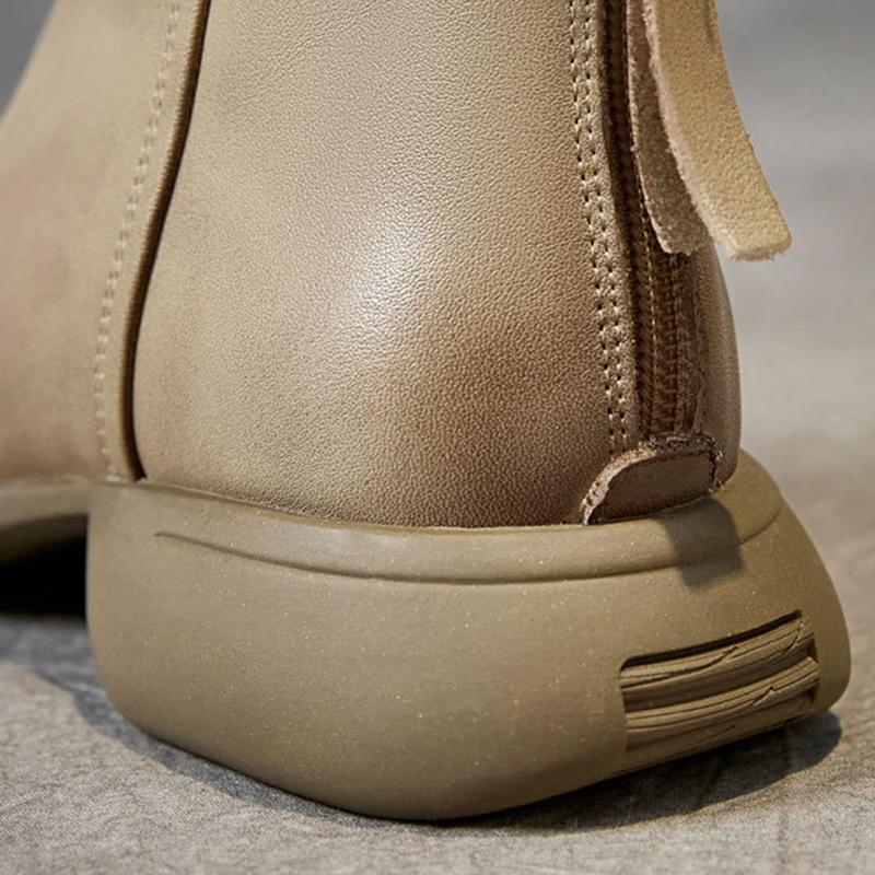 Buty damskie ze skóry naturalnej na jesień i zimę, botki ze skóry bydlęcej, miękkie, markowe, damskie, do kostki, Botas, gruba podeszwa, antypoślizgowe, czarne, D041