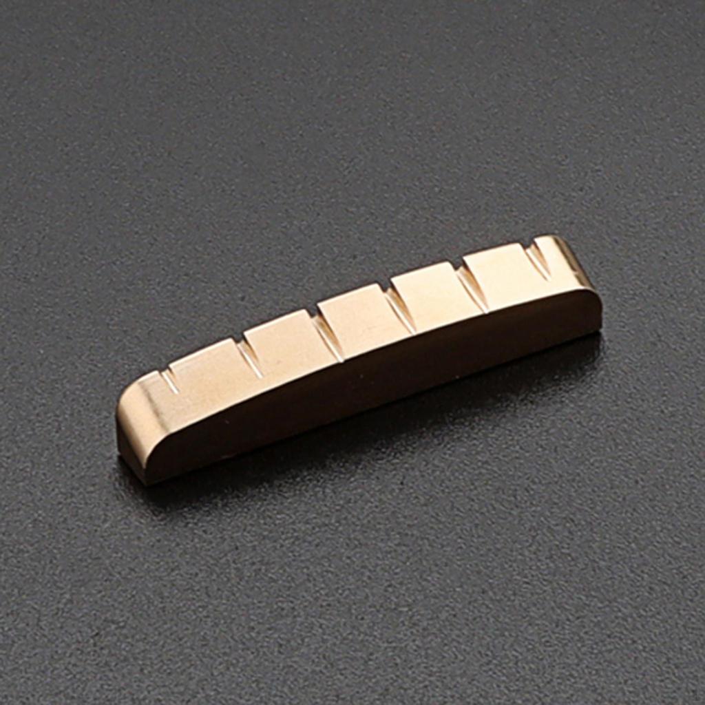 Brass Slotted Nut Durable Flat Bottom Guitars Parts 43mm for Bass Guitar Accessory
