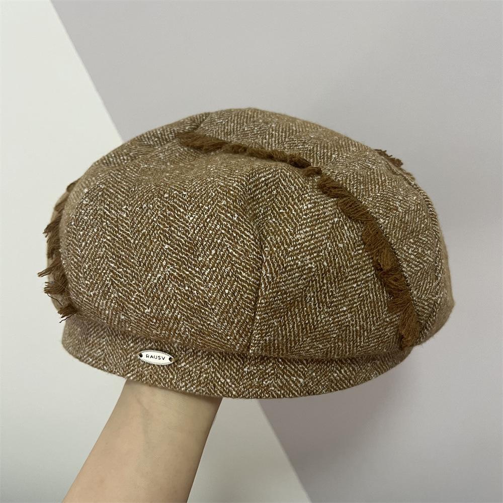 New British Retro Fringed Beret Children Go Shopping In Spring and Autumn, Showing Their Faces Small Literary and Versatile Painter Hat