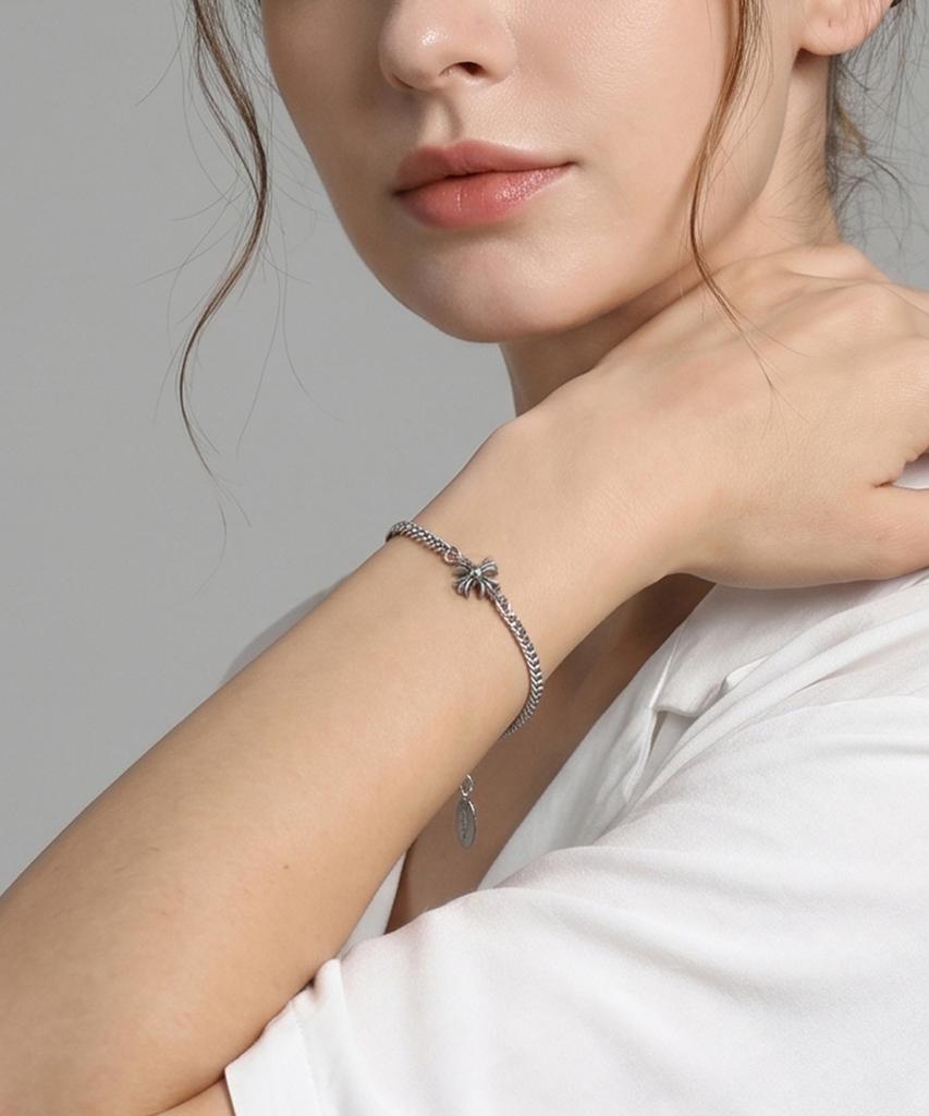 Julius1 Unisex Antique Flower Bracelet Jsb-029