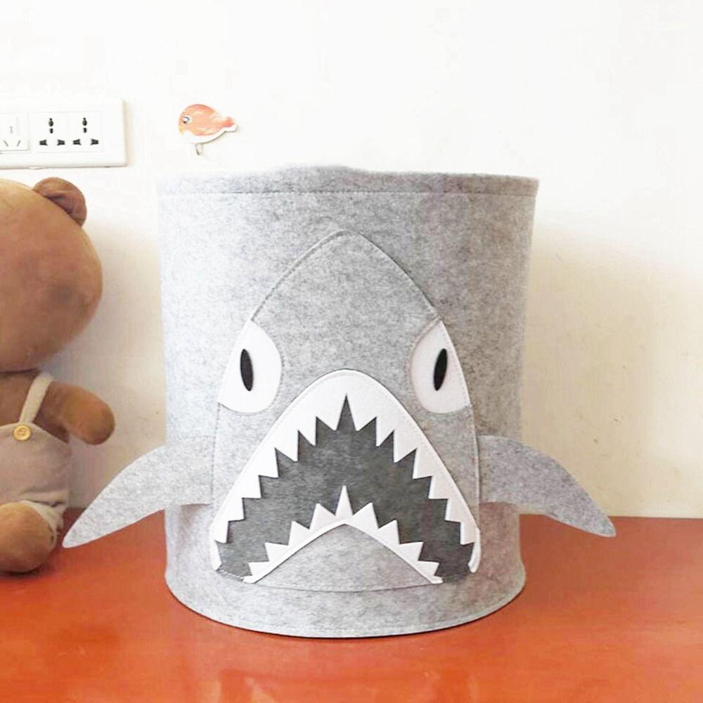 Felt Laundry Basket Elephant Pattern Laundry Hamper Kwaii Animal Storage Basket Cabinet