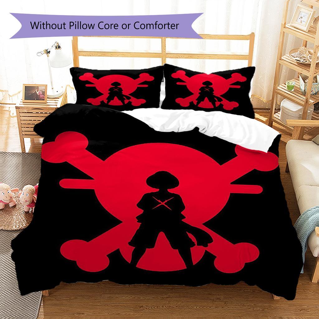 Luffy D 3pcs Bedding Set, Duvet Cover with 2 Pillowcases, Digital Printed, No Insert, Gift -HYQ58