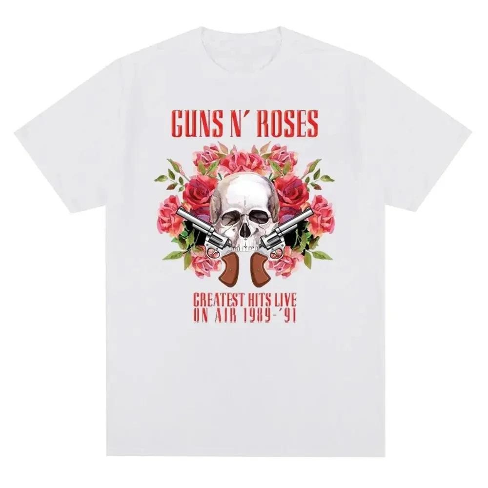 Guns N Roses Graphic Print T Shirt Vintage Rock Band Streetwear Short Sleeve Fashion Crew Neck T Shirt Women Tshirt