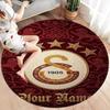Galatasaray S Custom Name Round Area Rug,Carpet Rug for Living Room Bedroom Sofa Playroom Decor,Non-slip Floor Mat