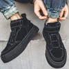 Men's Casual Sneakers High Top Sports Running Shoes Tennis Casual Hook Loop Non-slip Platform Walking Trainers Shoes for Men