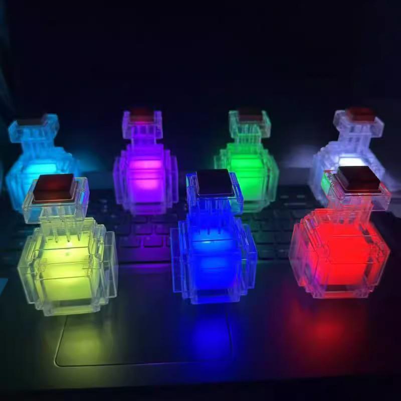 Rechargeable Color Changing Potion Bottle Night Light 7 Colors Portable Mood Light Mini Ornament Home Decoration Birthday Gift