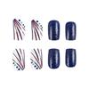 Set di Unghie Finte Glitterate per la Festa dell'Indipendenza 24 pz Mandorla Press on Nail Manicure Decorazioni per Unghie Unghie Artificiali Stick on Nail