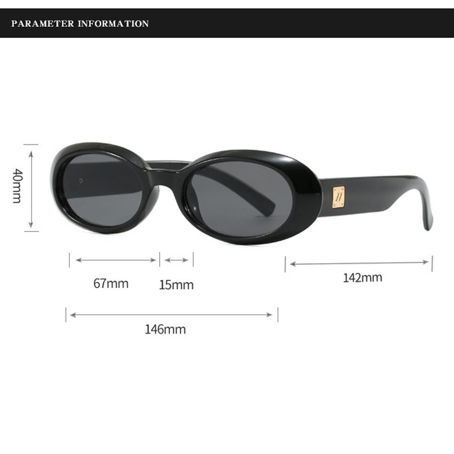 Classic Oval Sunglasses Women Men New Thick Frame Party Sunglasses Hip Hop Cool Luxury Designer Brand Eyeglasses UV400 Eyewear