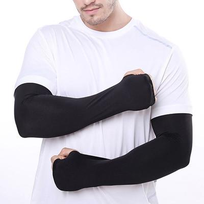 Adult's Cooling Arm Sleeves Long Fingerless Gloves Anti-Slip Sun Protection Arm Sleeves