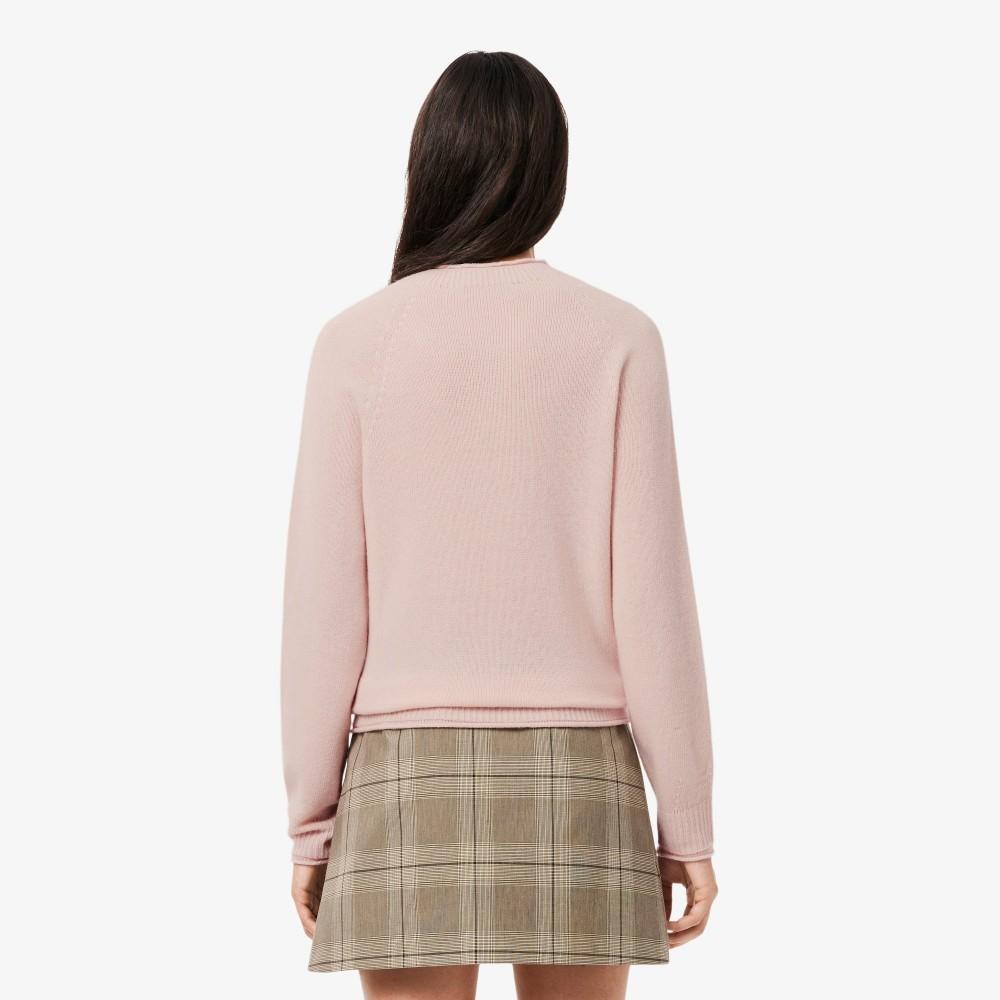 Lacoste Women's Carded Wool Crewneck Sweater AF4160-55NADY