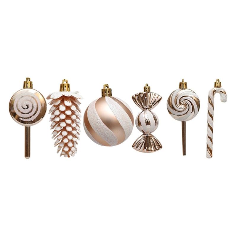 Christmas Tree Baubles Ornament Stylish Christmas Tree Hanging Pendant Baubles Decorations for Holiday Ornament