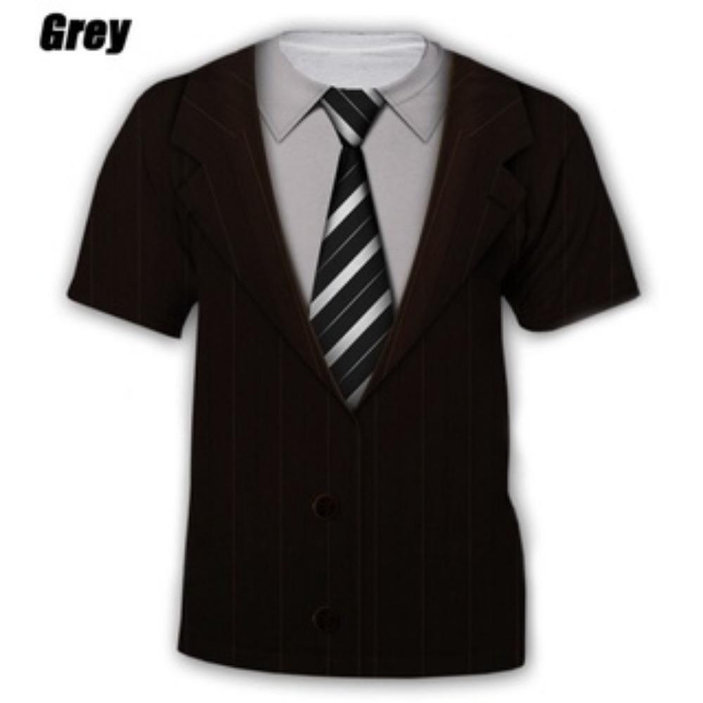 Fashion Men's T-shirts 3d Print Suit And Tie Pattern Plain Short Sleeved T-shirt For Men's Clothing High Street Streetwear Tops
