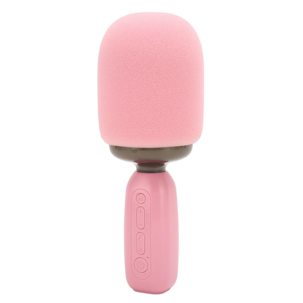 Handheld Karaoke Mic with RGB Light Support Memory Card Portable Wireless Bluetooth Singing Microphone for Kids Adults
