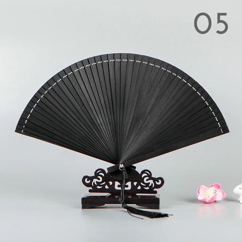 Elegant Bamboo Hand Fan Folding with Tassel Women Girls Summer Party Wedding Birthday Dance Gift Perfect for Hanfu Cheongsam