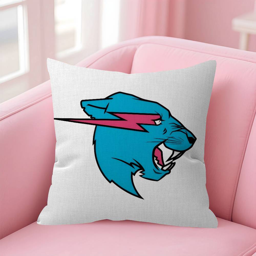 Game Blogger Logo Mr-Beasts Cushion Cover 30X50 Polyester Sofa Cushions Decorative Throw Pillows Home Decoration Pillowcover