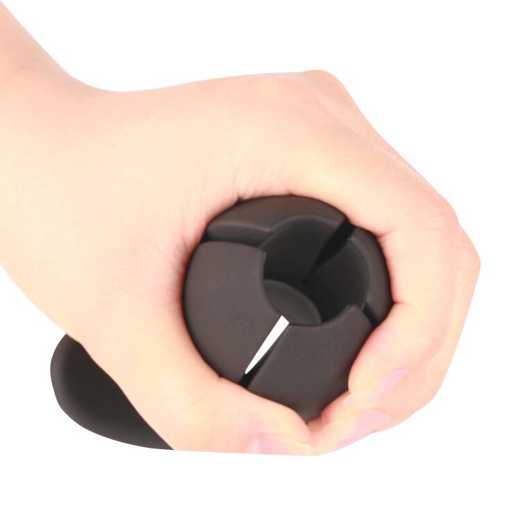 Top Silicone Flower Opening Butt Plug Expander for Men Woman Adult Erotic Sex Toys (Color: Black)