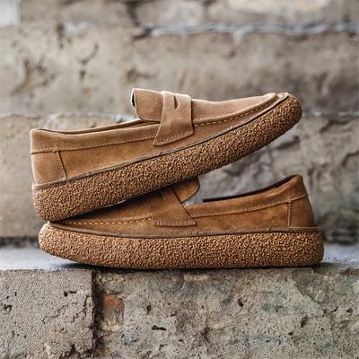 Dermis Herren Freizeitschuhe Neuer Trend Mode Loafer 2024 Rinds Wildleder Leder Weiche Sohle Bequeme Leder Schuhe für Herren Luxus Schuh