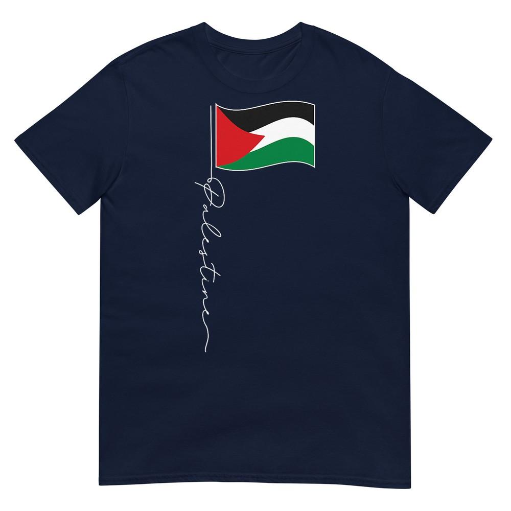 Palestine Signature Flag Pole Patriotic Palestinian Flag TShirt S
