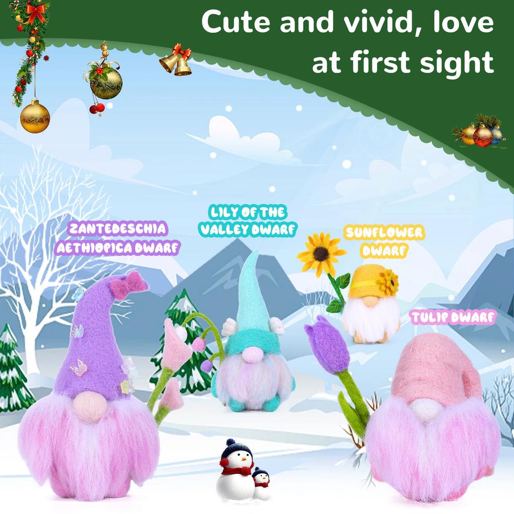 Needle Felt Set Handmade DIY Felting Kits Needle Felt Kits DIY Felts Dolls Set Handcraft Make Tool Needling Felting Kits