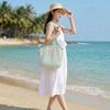 Leisure Summer Woven Shoulder Bag Large Capacity Fashion Nylon Mesh Tote Bag Simple Handbag Beach Handbag Vacation