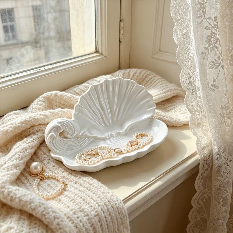 Ozeanwelle Muschelförmige Exquisite Schmuckaufbewahrungsschale Stilvolle Accessoire-Schale Für Schmuck Geschenkaufbewahrung Schmuckstücke