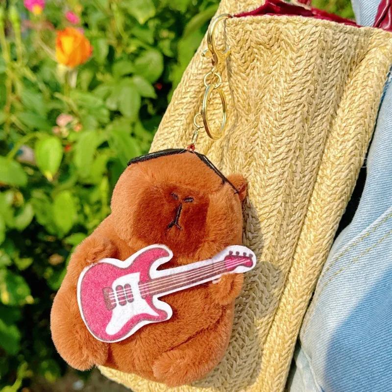 12cm Kawaii Capybara Pluche Speelgoed Schattige Capybara Tas Hanger Sleutelhanger Kinderrugzak Decoratie Verjaardag Kerstcadeaus Pluizig Poppetje Speelgoed